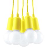  Sollux SL.0580 - Viseći luster DIEGO na sajli, 5xE27/60W/230V, žuti | Eponuda.com