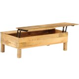 vidaXL Klubska mizica iz trdnega mangovega lesa 110x55x35 cm Cene