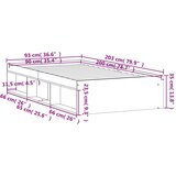 vidaXL Okvir kreveta crni 90 x 200 cm | shoptok.hr