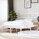  Okvir za krevet od masivnog drva bijeli 150 x 200 cm veliki Cijene