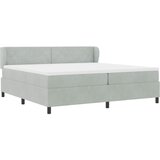  s opruga kutije Svjetlosiva 200 x 200 cm Baršun | shoptok.hr
