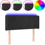 Maison Chic led posteljno vzglavje - vzglavna omarica - nočna omarica črno 83x16x78/88 cm žamet, (21707187) Cene