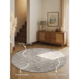 Vikosa Siva ročno tkana viskozna okrogla preproga ø 120 cm Noemi – | Shoptok.si