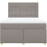 Krevet s oprugama i madracem smeđesivi 140 x 190 cm od tkanine | shoptok.hr