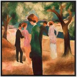  Slika - August Macke – Lady in Green Jacket 40x40 U crnom drvenom okviru | shoptok.hr