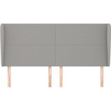  Uzglavlje s ušima svjetlosivo 203x23x118/128 cm od tkanine | shoptok.hr