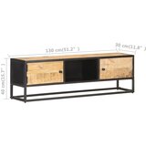 TV ormarić s izrezbarenim vratima 130x30x40 cm grubo drvo manga | shoptok.hr