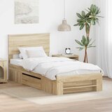  Krevetna konstrukcija s uzglavljem Sonoma hrast 90 x 200 cm | shoptok.hr