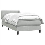Box Spring krevet s madracem svijetlo sivi 80x220 cm samt | shoptok.hr