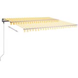  Prostostoječa ročno zložljiva tenda 400x300 cm rumena/bela, (20702886) | Shoptok.si