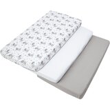 Medi Partners Set of 3 pcs. Fitted Sheet 60x120 cm 100% Cotton Baby Bed Linen Mattress Cijene