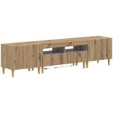 5-dijelni LED TV ormarić Hrast artisan Konstruirano drvo | shoptok.hr