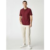 Koton Polo T-shirt - Burgundy - Slim fit Cene