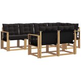 vidaXL Zunanja garnitura za sedenje z blazino 7 pcs Bela in črna, (5000270381) | Shoptok.si