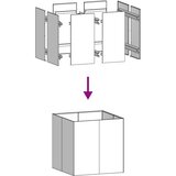 Sadilica crna 80x80x80 cm od čelika | shoptok.hr