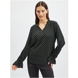 Orsay Black Ladies Patterned Blouse - Women Cene