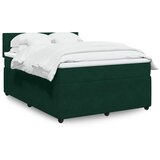  Krevet s oprugama i madracem tamnozeleni 140x190 cm baršunasti | shoptok.hr