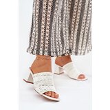 Boto Women's Slippers With Braiding On Heel White Ciariloria | Shoptok.si