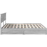  Krevet s od storage Siva Sonoma 180 x 200 cm Konstruirano drvo | shoptok.hr