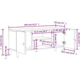 TV ormarić 105 x 33 x 46 cm od masivnog drva manga | shoptok.hr