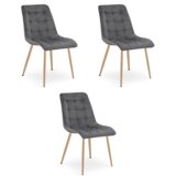  SPLIT stolica - tamnosivi baršun / noge od hrasta x 3 | shoptok.hr