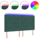  LED Čelno ležišče Temno zelena 90 cm Žamet, (22052961) | Shoptok.si