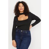 Trendyol Curve Plus Size Blouse - Black - Slim fit | Shoptok.si