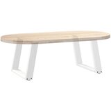  Noge za klub stolić U-oblik 2 kom Bijele 70 x (42-43) cm Čelik | shoptok.hr