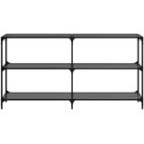  Konzolni stol s crnom staklenom površinom 158,5x30x81cm čelični | Eponuda.ba