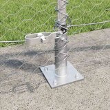  Heksagonalna ograda s betonskom osnovom 25 x 0,8 m Srebrna | shoptok.hr
