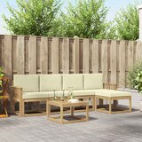  Set vanjskih sofa 6 kom. Bijela i krem 59 x 59 x 37 cm | shoptok.hr
