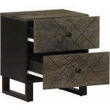 Maison Chic Nočna omarica - Nočna miza črna 40x33x46 cm trden mangov les, (21690009) | Shoptok.si