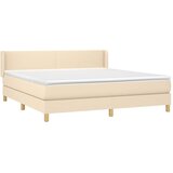  Krevet s oprugama i madracem krem 160x200 cm od tkanine | shoptok.hr