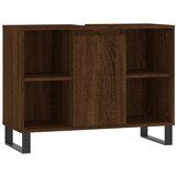 Maison Chic Kopalniška omarica - Kopalniški kabinet rjavi hrast 80x33x60 cm inženirski les, (21794432) Cene