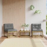 Maison Chic Vrtni kavč - Zunanji kavč z blazino 2 kosa impregnirana borovina, (22040643) | Shoptok.si