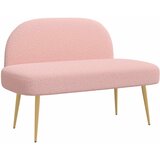  Oblikovana klupa s naslonjačem Ružičasta 110 x 60 x 76 cm | Shoptok.si
