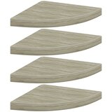  Plutajuće kutne police 4 kom boja hrasta 35 x 35 x 3,8 cm MDF | shoptok.hr