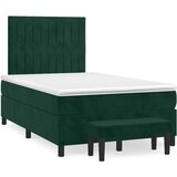 Box spring krevet s madracem tamnozeleni 120x200 cm baršunasti | shoptok.hr