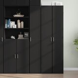 vidaXL Visoka komoda crna 30 x 42,5 x 185 cm od konstruiranog drva | shoptok.hr