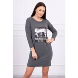 Kesi Dress with print Handle with graphite Cijene