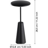 Eglo 900925 - LED prigušiva spoljašnja lampa PICCOLA 2,8W/5V 5200mAh IP54 crna | Eponuda.com