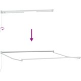 vidaXL ročna retraktibilna tenda Zelena in bela 300x250 cm, zamenjava tkanine za tende za okvir 3x2.5 m Zelena in bela | Shoptok.si