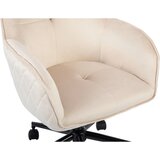 MID.YOU VRTLJIVI STOL kovina, tekstil bež, črna | Shoptok.si