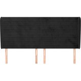  Uzglavlje s ušima crno 183x23x118/128 cm baršunasto | Eponuda.ba