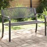 vidaXL Vrtna klop 119 cm črno jeklo | Shoptok.si