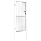 vidaXL vrtna vrata od pocinčanog čelika 105 x 250 cm srebrna | shoptok.hr