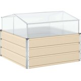  Cvetlično korito Slonokoščena 100 x 100 x 77 cm Cinkana jeklena, (5000207648) | Shoptok.si