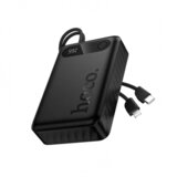 hoco. J171A Powerbank 20.000 mAh 22,5W z USB-C in Lightning kablom – črn | Shoptok.si