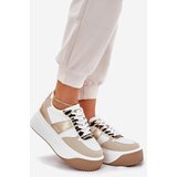 Boto Women's sneakers on a chunky platform animal print beige-gold Telanila | shoptok.hr