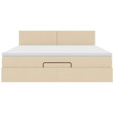 vidaXL Otomanski krevet s madracem krem 160x200 cm od tkanine | shoptok.hr